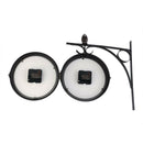 Garden Wall Station Clock Ornament Double Sided Bracket Swivels Clock