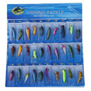 30 Pcs Metal Fishing Lure Minnow Poper Pike Salmon Baits Bass Trout Fish Ho