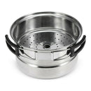 Cooking Set Easy Clean Steaming Rack Stainless Steel Home Frying Pan