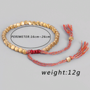 Handmade Tibetan Braided Cotton Copper Beads Lucky Rope Bracelet Jewelry Xmas