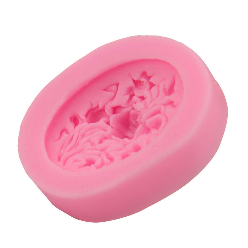 rose flower silicone fondant mold cake decor chocolate sugarcraft baking moul ME