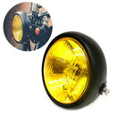 Motorcycle Black Metal Retro Front Headlight For GN125 Cafe Racer Bobber Custom_