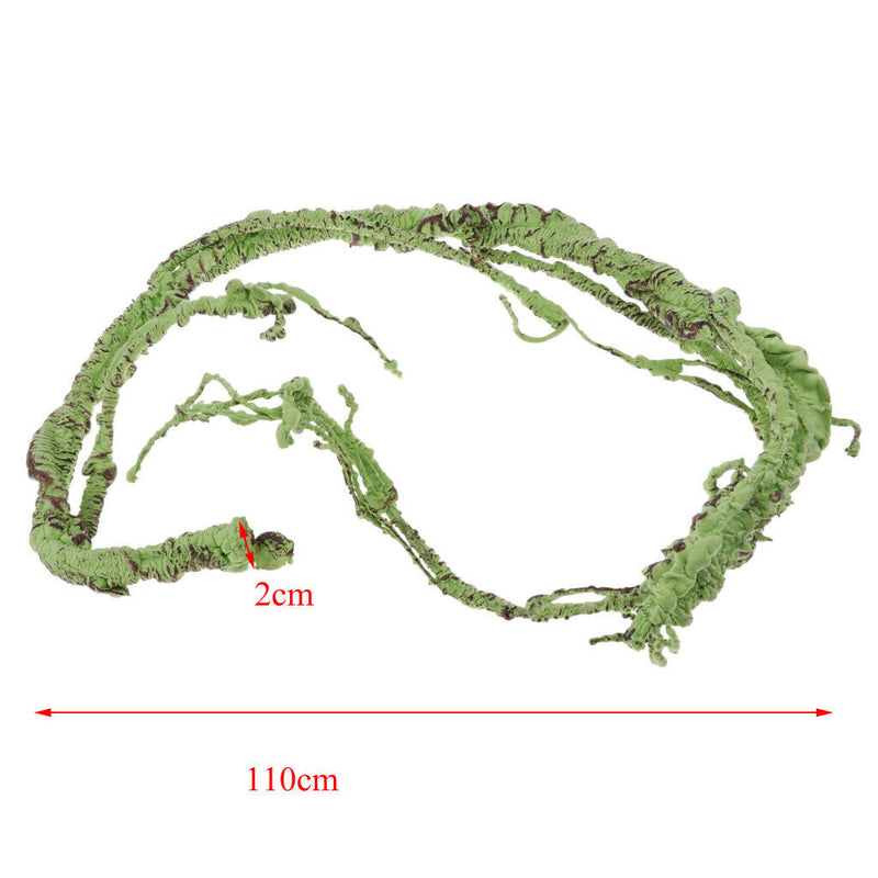 2 Pieces Artificial Ivy Vine Jungle For Reptile Amphibian Green Simulation