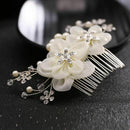 Romantic Wedding Hair Accessories For Bride Elegant Flower Plant With Rhine K3W9