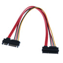 SATA (7+15) 22Pin Male To Female 12Inches (30CM) Data and Power Combo Extension