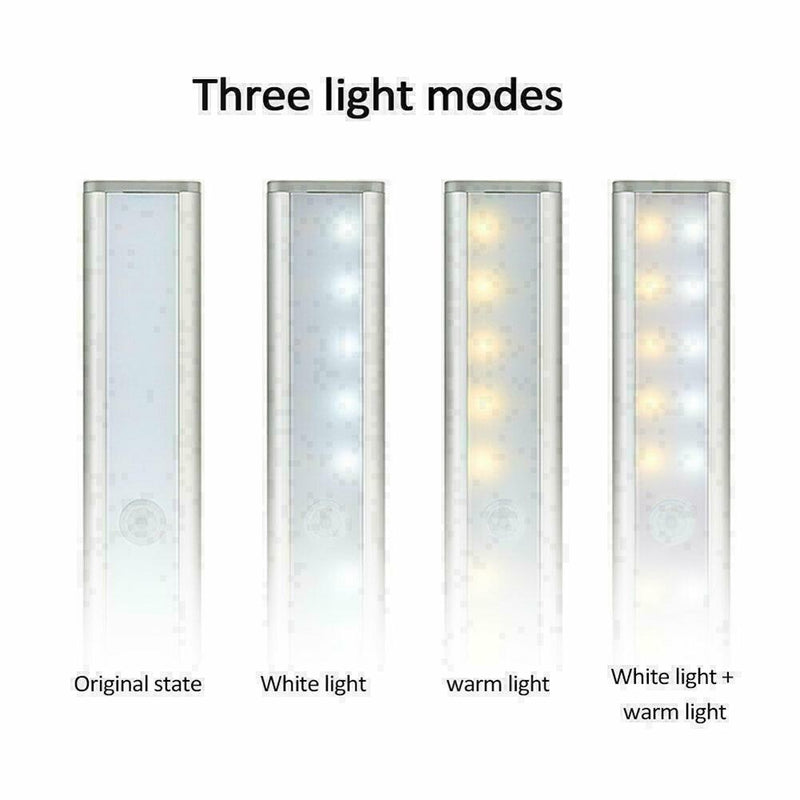 USB Rechargeable LED Wireless Under Cabinet Light Motion Light Closet Senso I4M1