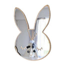 Wooden Rabbit Wall Hanging Mirror Decor Baby Kid's Room Nursery Ornament