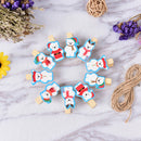 10PCS/Set Christmas Bear Wood Clips Photo Paper Pegs Clothespin Craft Decor LJ
