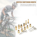 16pcs/set Aluminum Alloy Bicycle Valve Conversion Nozzles Valve Adapter Kit