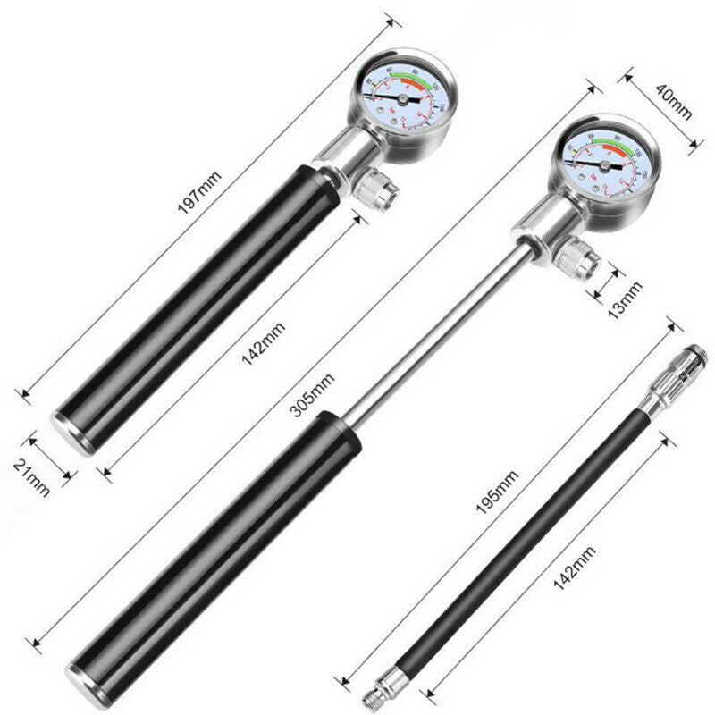 Bicycle Pump With Pressure Gauge Hand Cycling Pump PrS Ew