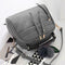 Pure Color Hair Ball Pendant Shoulder Handbags Women Crossbody Bags (Grey)
