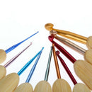 10 pcs Multicolor Knitting Needles Crochet Hooks Set With Grips 1.0-6.0mm