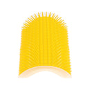 2 Pack Wall Corner Grooming Brush Massage Combs for Short Long Hair Cats,Yellow