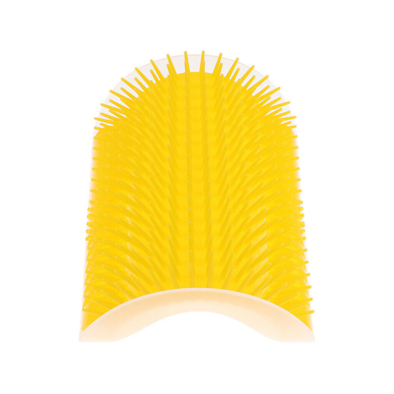 2 Pack Wall Corner Grooming Brush Massage Combs for Short Long Hair Cats,Yellow