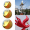 Pack of 3 Golden Stainless Steel Gazing Ball Seamless Mirror Balls Sphere Hollow