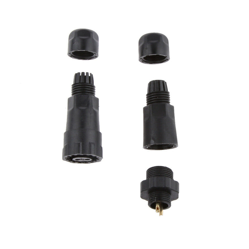 15A 7.5mm IP68 2 Pins Assembled Waterproof Electrical Cable Connector Socket