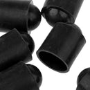 10pcs Rubber Pool Cue Tip Head Protector Cover for Billiard Snooker Black
