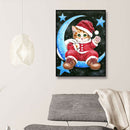 Full Round Drill Rhinestone Picture DIY Xmas Cat Art Moon Diamond Painting