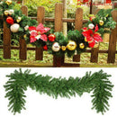 Xmas Artificial Pine Green Spruce Christmas Garland 28cm 9ft 2.7 meters FA V4L9