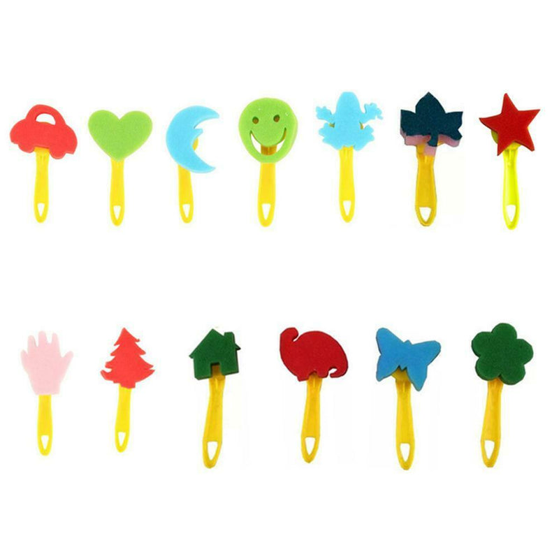 31pcs Painting Kits Sponge Paint Brushes Apron for DIY Early Learning