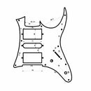 Black Pickguard Guard Scratch Plate 1-Ply 10-Holes for Stratocaster Guitar HSH