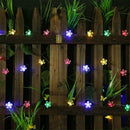 50LED 9.5m Solar Cherry Blossom String Light Decorative Lamp (Four Colors)