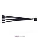 4pin IDE Molex to 4-Port 3Pin/4Pin Cooler Cooling Fan Splitter Power Cable