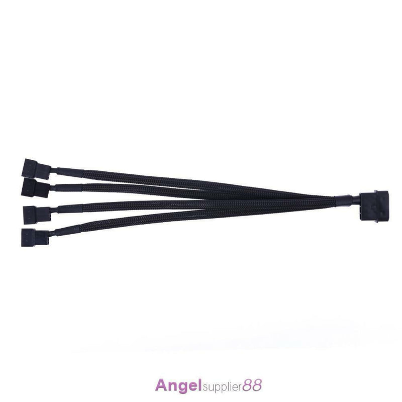 4pin IDE Molex to 4-Port 3Pin/4Pin Cooler Cooling Fan Splitter Power Cable
