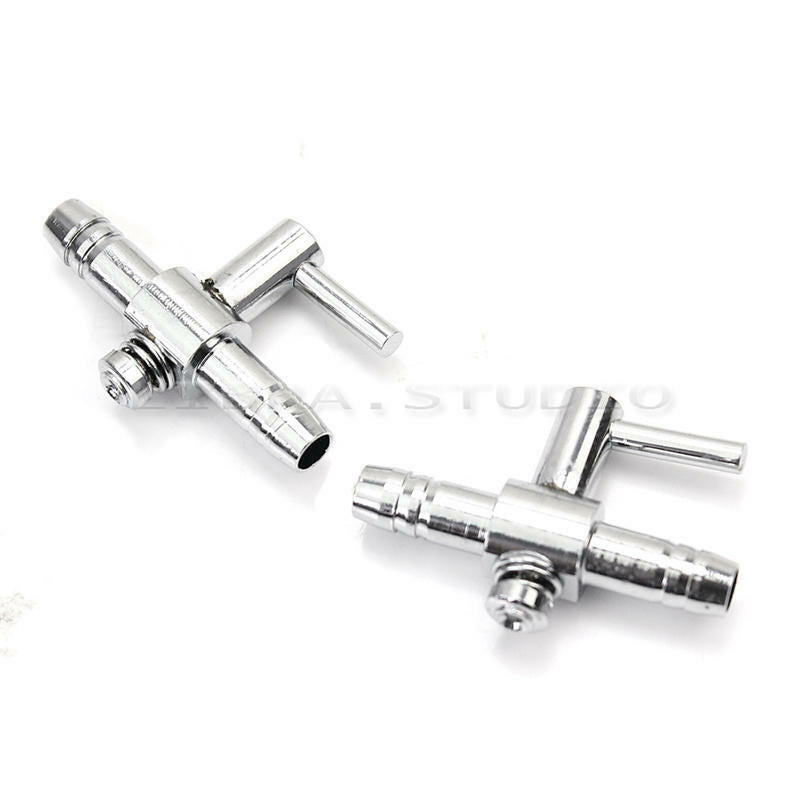 2X Aquarium Fish Thread Air Flow Distributor Lever Control Valve Splitter Pump