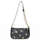 Daisy Handbag Women PU Leather Elegant Shoulder Underarm Totes Bag (Black)