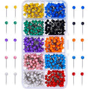 Push Pins 600-Count Map Tacks Marking Pins 1/8-Inch Plastic Beads Head, Wit Y3G1