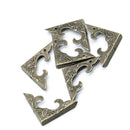 4Pcs 30mm x 4mm Metal Scrapbook Menu Corner Protector Bronze Hardware
