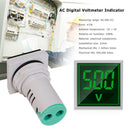 AC 60-500V Digital Voltmeter LED Indicator Lamp Square Signal Light (Green)