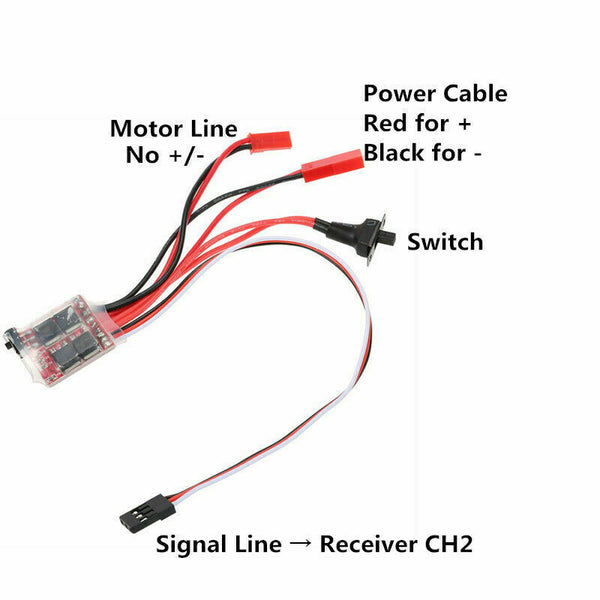 30A Brushed ESC Electronic Speed Controller For RC Car Truck Boat Motor Parts^^