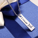 2pcs/Set Dad Child Love Alloy Pendant Necklace Keychain Jewelry Decor Gifts