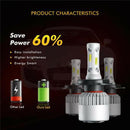 1Pair H4 HB2 9003 840W 126000LM LED Fog Headlight Bulbs Hi/Low Beam 6000K