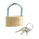 Brass Padlock Locker Long Shackle Suitcase Toolbox w/ Key 40mm