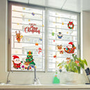 2pcs Merry Christmas Santa Claus Snowman Wall Stickers Self-adhesive Decals A