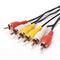 3 RCA Male to 3 RCA Male Composite Audio Video AV Cable Plug  1M  OZ