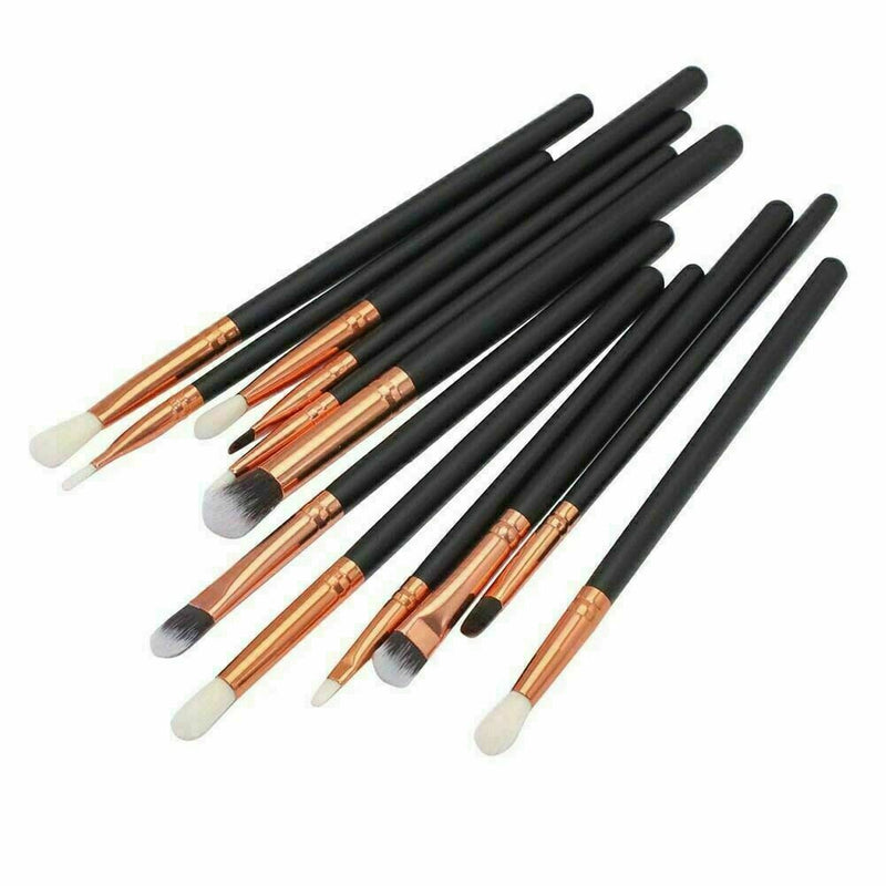 12pcs Eye Cosmetic Brush Set Eyeshadow Eyebrow Blending Br Set Makeup Brush G5E1
