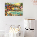 5D DIY Full Drill Diamond Painting Beach House Cross Stitch Embroidery Gift