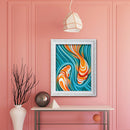 5D DIY Full Drill Diamond Painting Abstract Fish Cross Stitch Embroidery