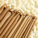 14 Sizes Afghan Carbonized Bamboo Crochet Hooks 3.0-10.0mm