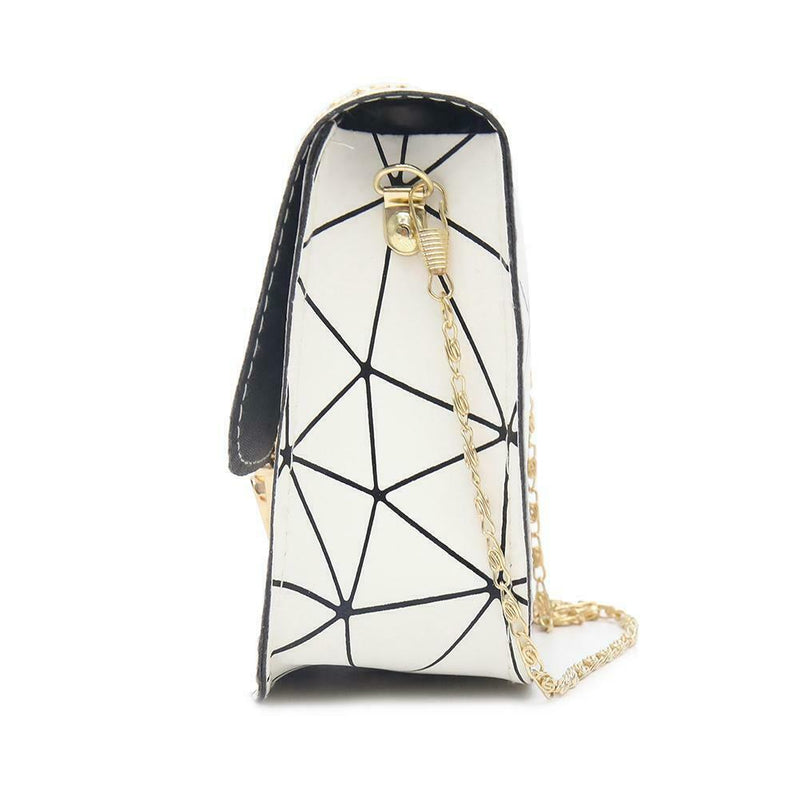 Geometric Irregular Print Shoulder Handbags Women PU Leather Crossbody Bags