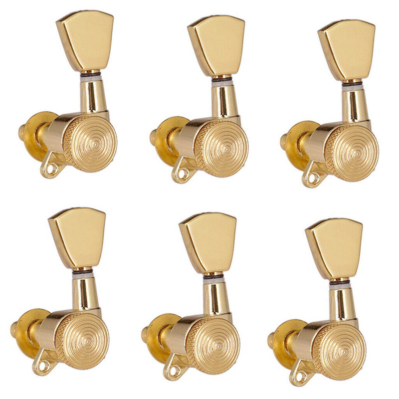 1 Set 6L Electric GuitarS Tuning Pegs Lock String Golden
