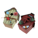 2Pcs Wooden Bird House, Birdnest, Weatherproof Country House Design for Easy