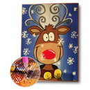Christmas Sheep Diamond Painting 5D DIY Full Round Drill Wall Arts (B2481)