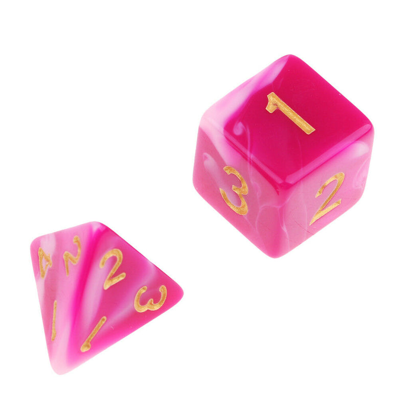 7Pcs Polyhedral Dice Set for  DND D&D MTG RPG Games B