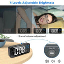 Digital Alarm Clock for Bedrooms LED Display with USB Port Charger,12/24 H,