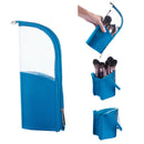 Women Makeup Storage Bag Toiletries Organizer Makeup Brush Holder (Blue) A